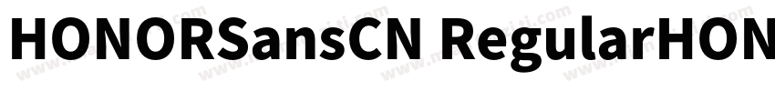 HONORSansCN RegularHONORSansCN Medi字体转换